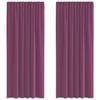 VidaXL Rideaux en voile avec boucles 2 pcs violet 140x225 cm, rideau en filet, rideau transparent, voile de fenêtre, 4102293