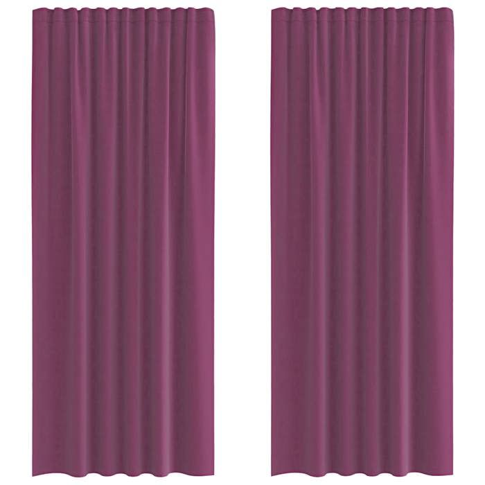 VidaXL Rideaux en voile avec boucles 2 pcs violet 140x225 cm, rideau en filet, rideau transparent, voile de fenêtre, 4102293