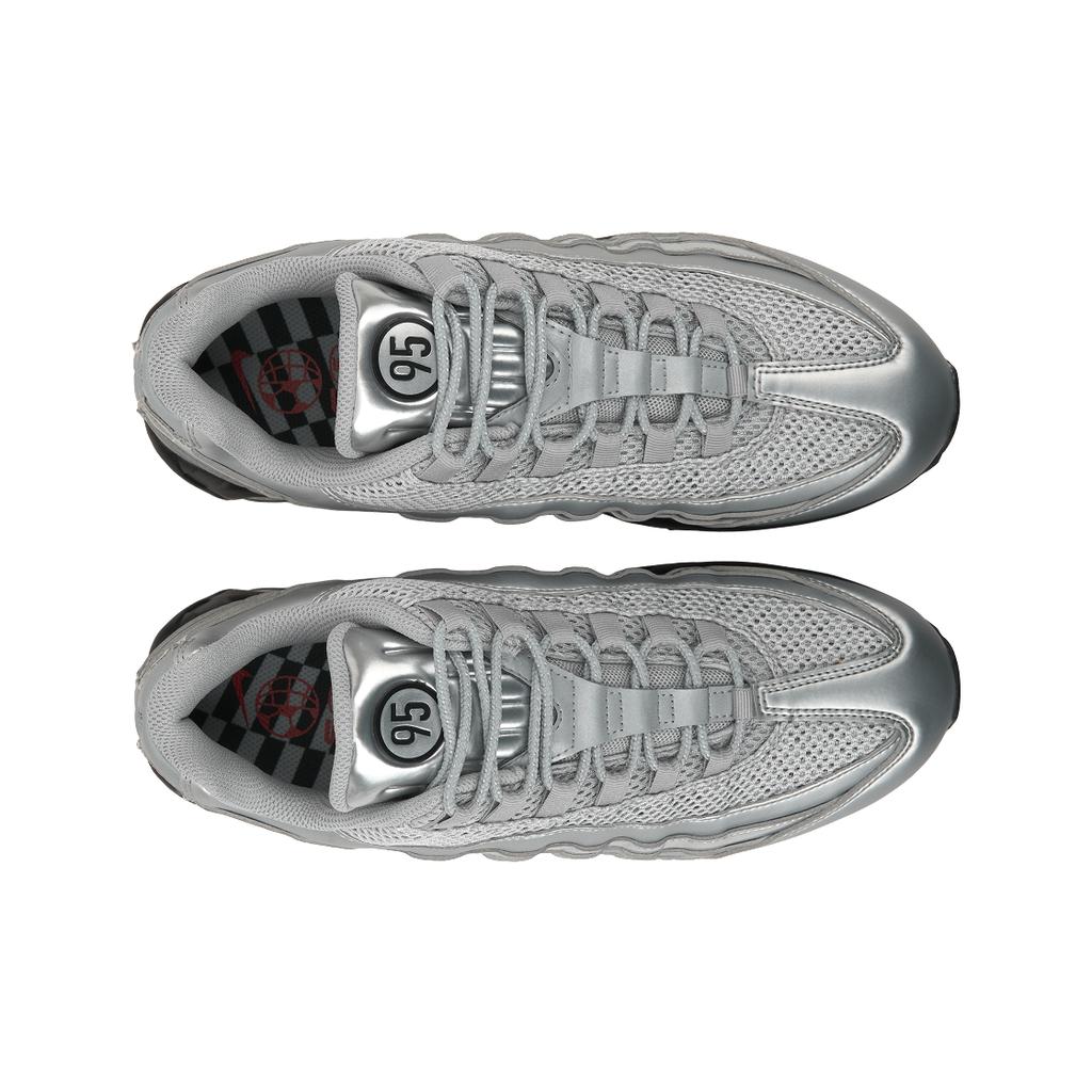Nike Air Max 95 SE Big Bubble - Total 90 Metallic Silver Unisex Sneakers Black IB6830-002