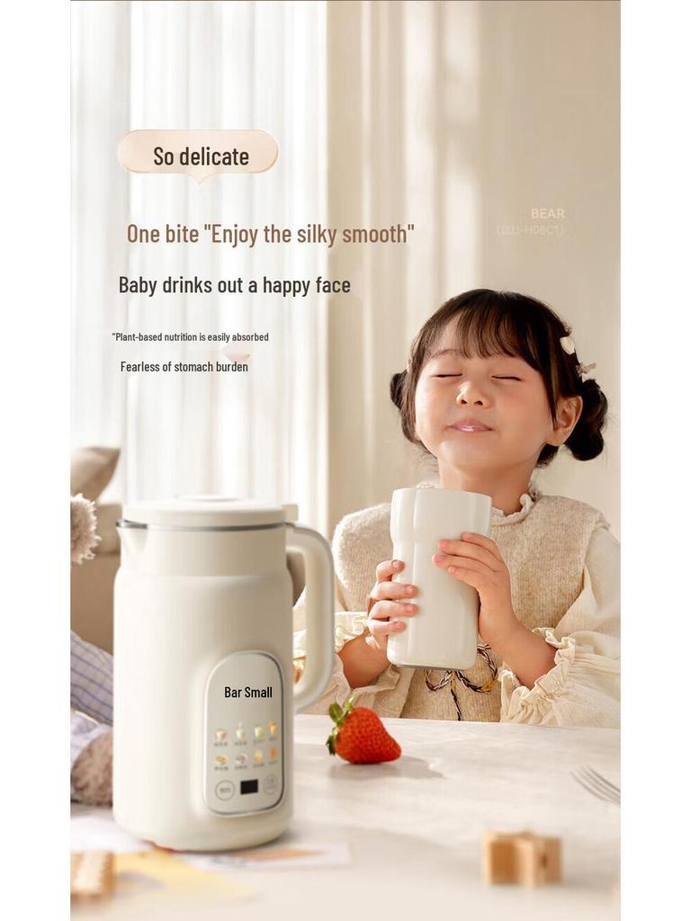Medvěd 1L Výrobník sójového mléka: Automatické, Bezfiltrační, Nízkohlučné, Multifunkční vaření pro 1-2 osoby