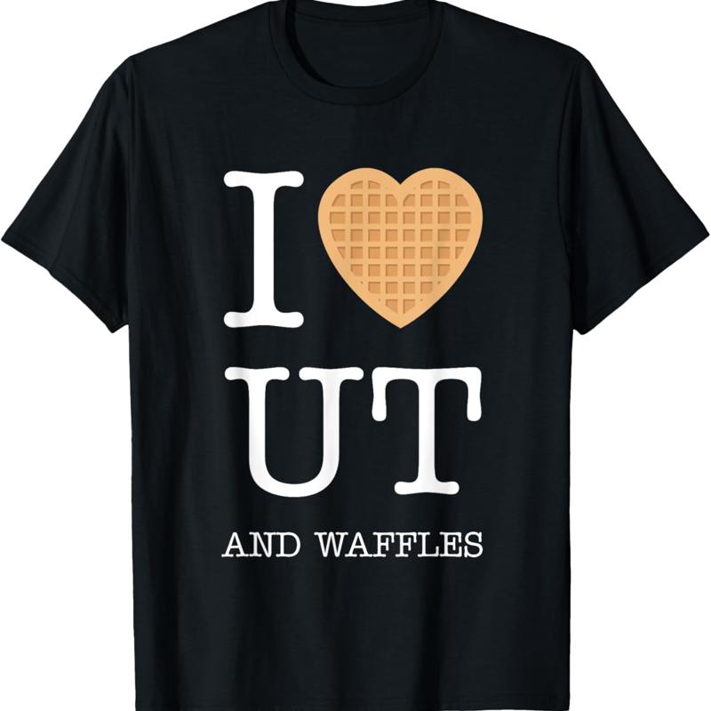 J aime la t-shirt Ut et les gaufres S