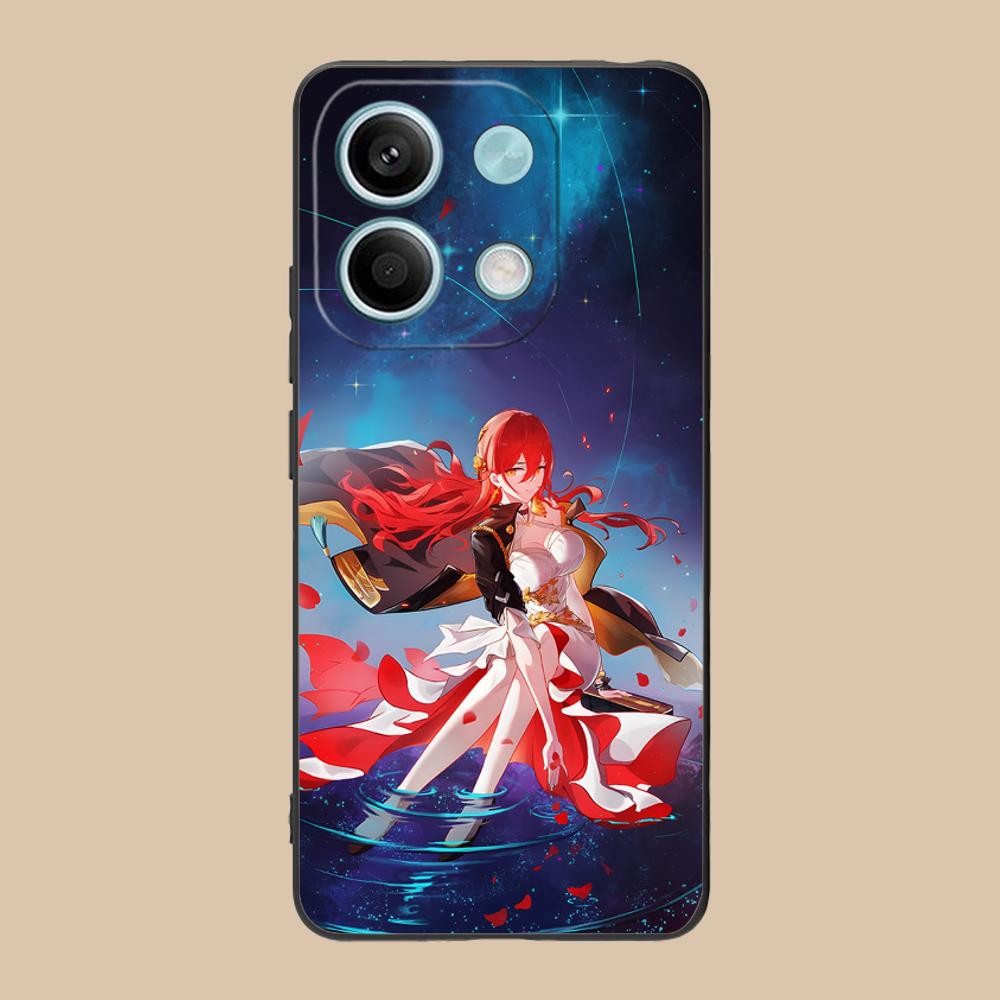 HSR Himeko Mattes TPU-Handyhülle für POCO M7 M6 M5 M4 M3 X7 X6 X5 X4 X3 Pro GT 5G Bunte Druckabdeckung