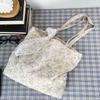 Gentle Style Small Floral Single-shoulder Bag Women's Handbag, Zipper Bag Artistic and Fresh Fabric Bag