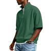Men's Casual Quarter,Zip Short,Sleeve Top