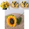 Sunflower Fake Flowers With Durable Silk Material For Gift Home And Party Decorations