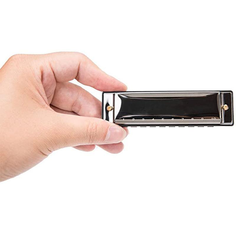 

Губная гармошка Blues Harmonic, 10 отверстий, 20 тонов, тональность C, для начинающих, с футляром, диатоническая губная гармошка для студентов, профессиональных исполнителей, взрослых чёрный