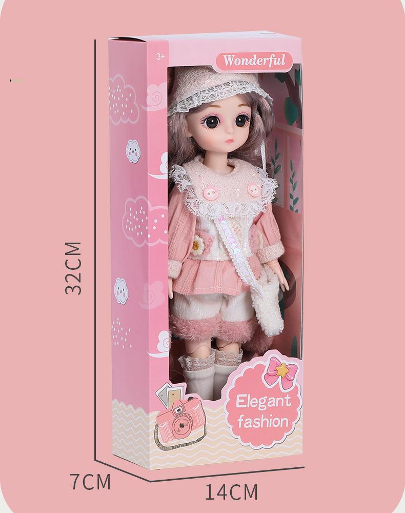 BJD 30cm Doll Set - Little Girl's Toy for Kindergarten Training & Birthday Gift