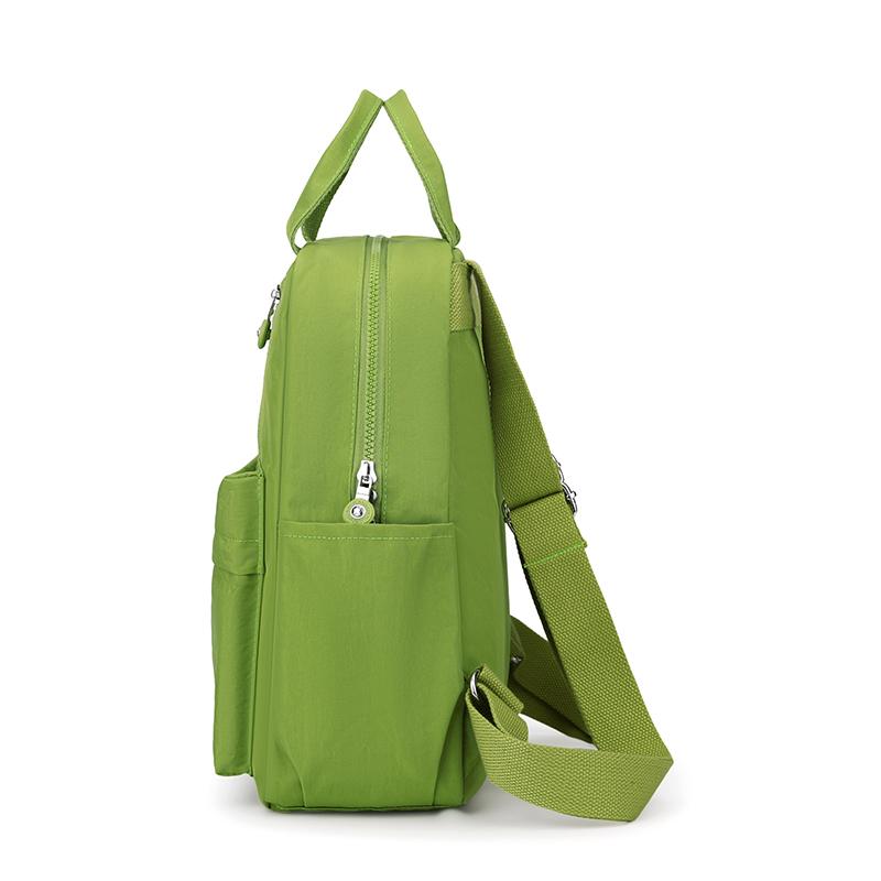 Solid Color Women's Backpack Large Capacity Nylon Backpack