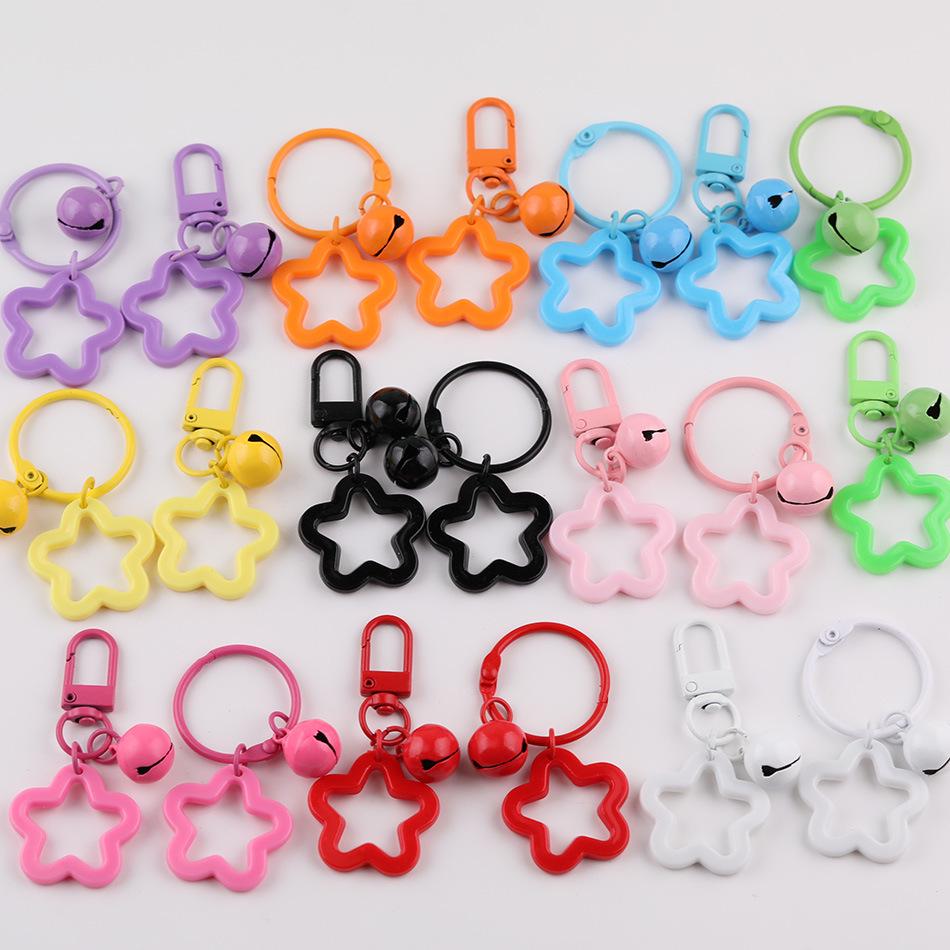 Korean Style Sweet Acrylic Star Keychain Pendant with DIY Perler Beads