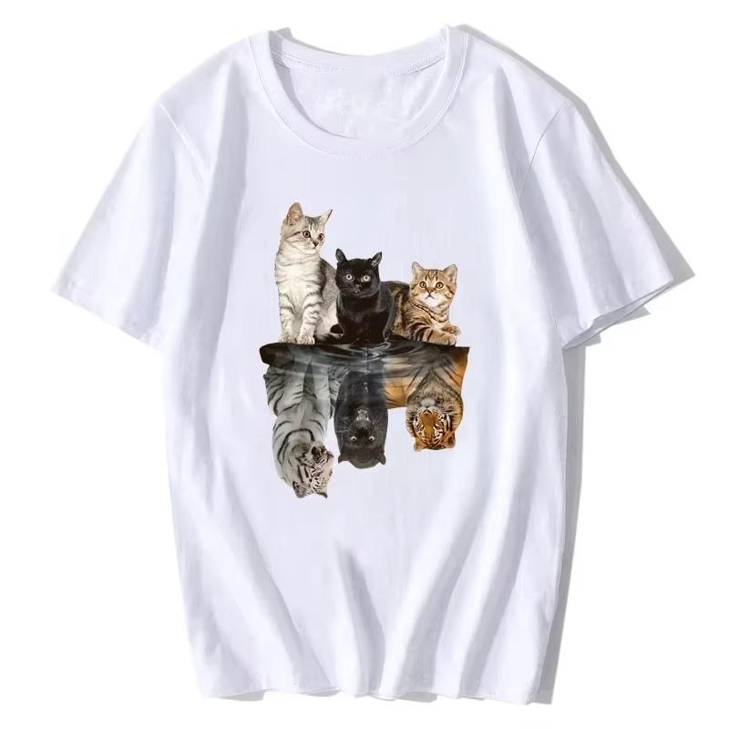 

HOT SALE Creative Humorous Printed Cotton T-shirt Men and Women with The Same Round Neck Cotton Short-sleeved T-shirt Funny Tee S