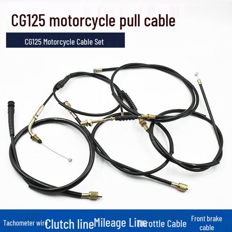 

Motorcycle CG125 Xingfu XF Odometer & Tachometer Line, Clutch & Throttle Cable, Front Brake Line. Clutch Cable CG125