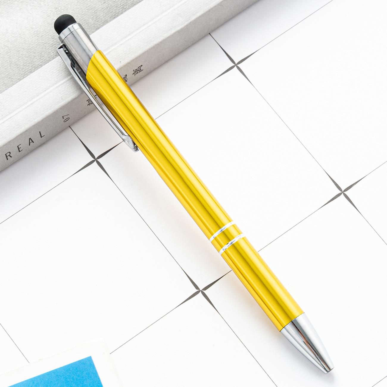 

1 шт. Канцелярские принадлежности для офиса и школы, цветной сенсорный экран, шариковая ручка, симпатичная металлическая ручка Ink Color：Black