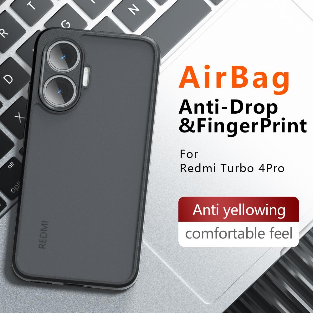 Airbag Super Protection Soft TPU+PC Clear Matte Back Cover For Xiaomi Poco F7 PocoF7 5G Phone Case