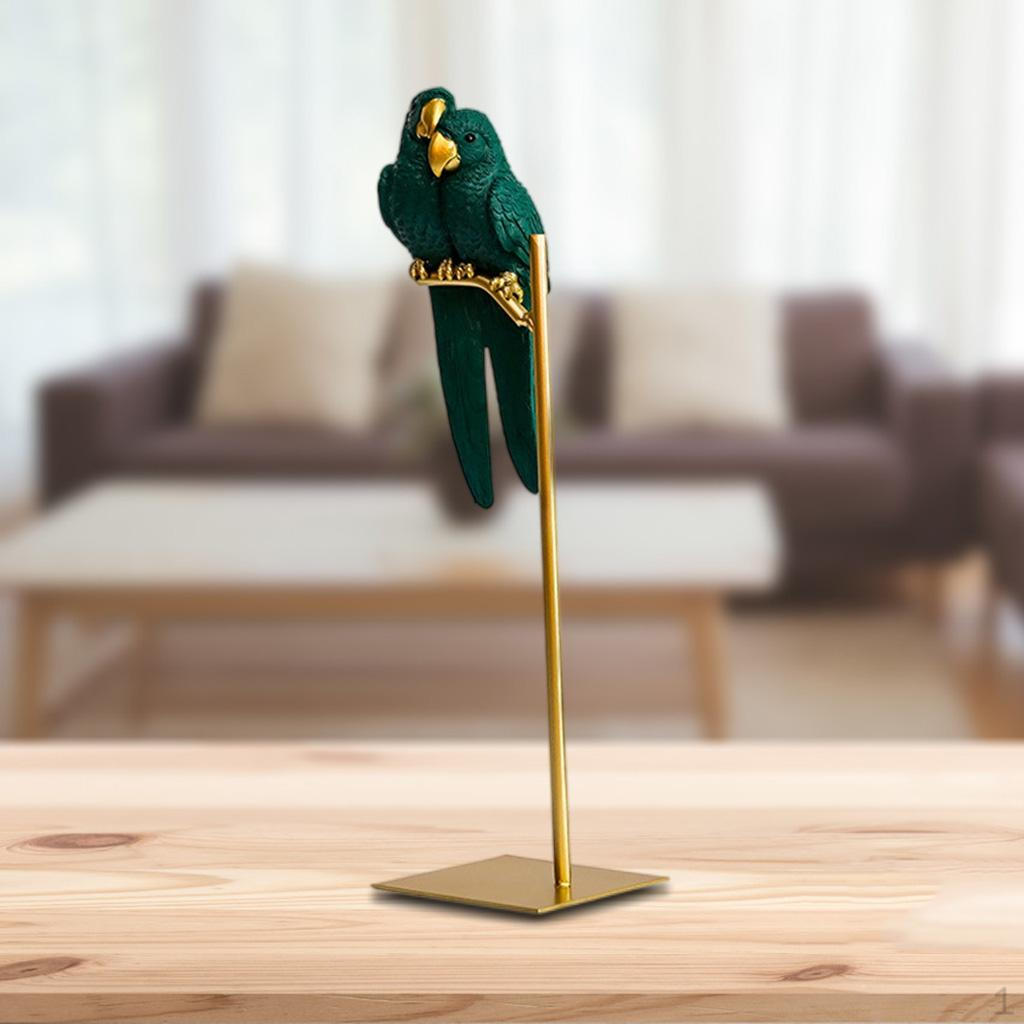 

Элегантная скульптура попугая для домашнего декора зелёный
