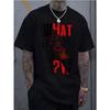 Tallas europeas Camisa Casual Deportiva para Hombre de Manga Corta, Estampado 2D de Moda, Elástica y Cómoda, Adecuada para Deportes