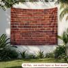 Red Brick Wall Tapestry, Rustic Brick Print Wall Hanging Decor