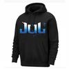 Men's Black Hoodie Jul Inspiration - Blue Gradient Logo - Black