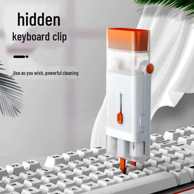 8-in-1 Multi-Functional Keyboard Cleaning Set with Bluetooth Earphone, Screen Cleaner, Dust Remover & Keycap Puller