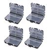 4 STÜCK mit Mehreren Fächern Haken Aufbewahrungskoffer Tackle Box Organizer Aufbewahrung von Angelzubehör