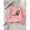 European Sizes Music Headphones Art Girls' Crew Neck Fashion Sweatshirt, Western Top, Children's Long Sleeved Casual Tee