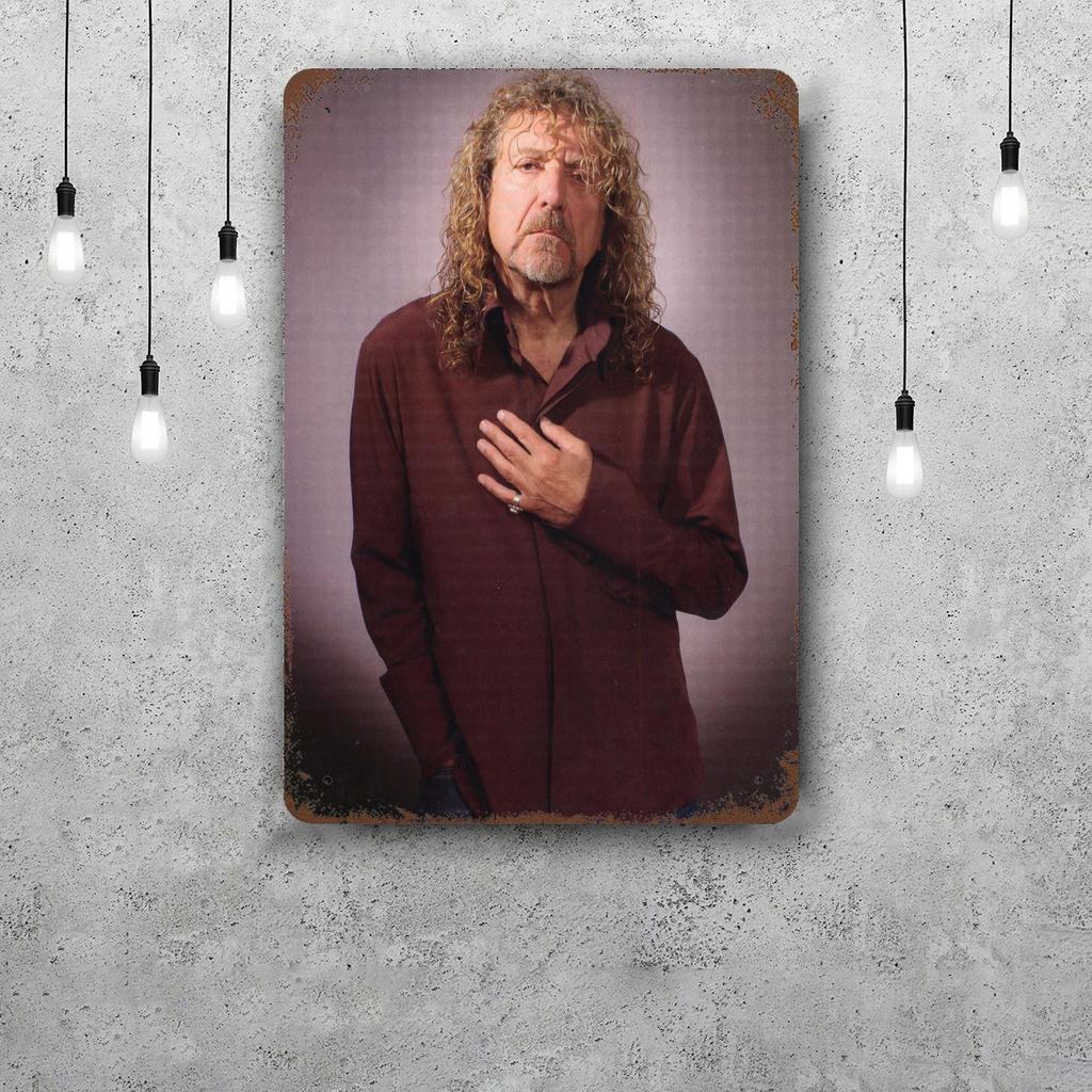 Robert Plant Band Vintage Metal Tin Signs Posters Decor Retro Metal Plaque Wall Art Decor for Garage Bar