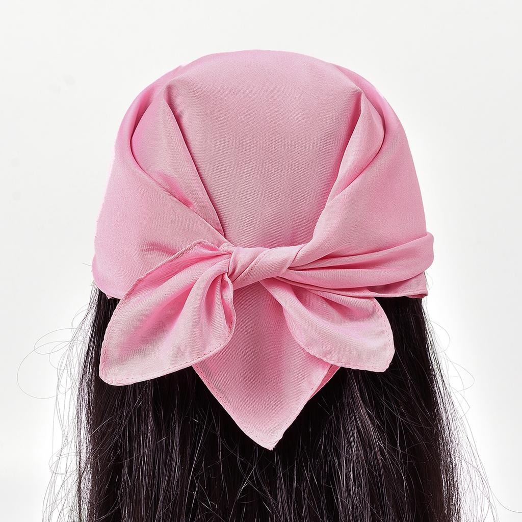 Einfacher quadratischer Polyester-Schal für Damen, Schaloberteil, Kopftücher, Leichte Halstücher, Haarbandana, Halstuch, Muslimischer Hijab