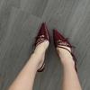2024 Summer Sexy High Heels Women Sandals Shoes New Pointed Toe Dress Party Shoes Fashion Outdoor Walking Pumps Mujer Zapatos