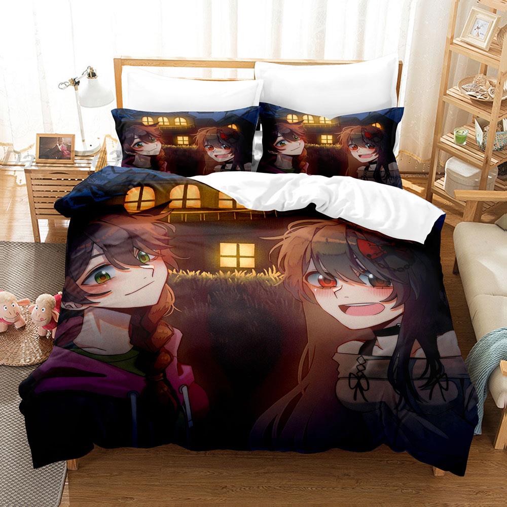 Creepypasta Bedding Set Single Twin Full Queen King Size Bed Set Adult Kid Bedroom Duvet Cover Sets 3D Print Anime Bed Sheet Set