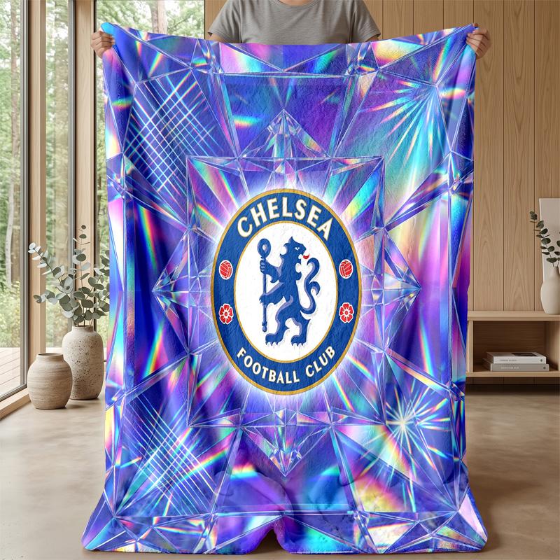 Chelsea FC Theme blanket Soft Flannel Blanket Plush Throw Blanket Cozy Sofa Bed Blanket for Home Decor