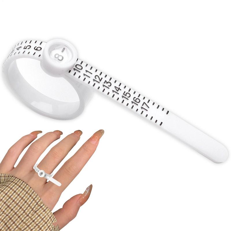 Finger Sizer Measuring Ring Tool  Ring Sizer Measuring Set With Magnified Glass  Reusable Finger Size Gauge 1-17 US Rings Size