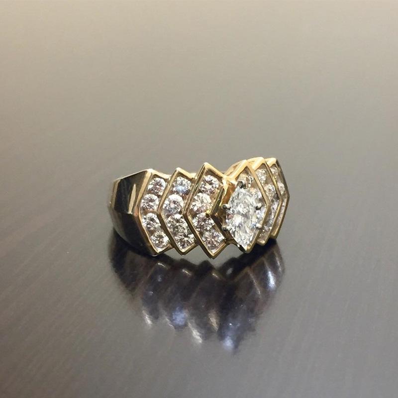 Neue Luxus-Ringe zum Hochzeitstag für Frauen, brillanter Zirkonia, modischer goldfarbener Ring, bestes Geschenk, hochwertiger Schmuck