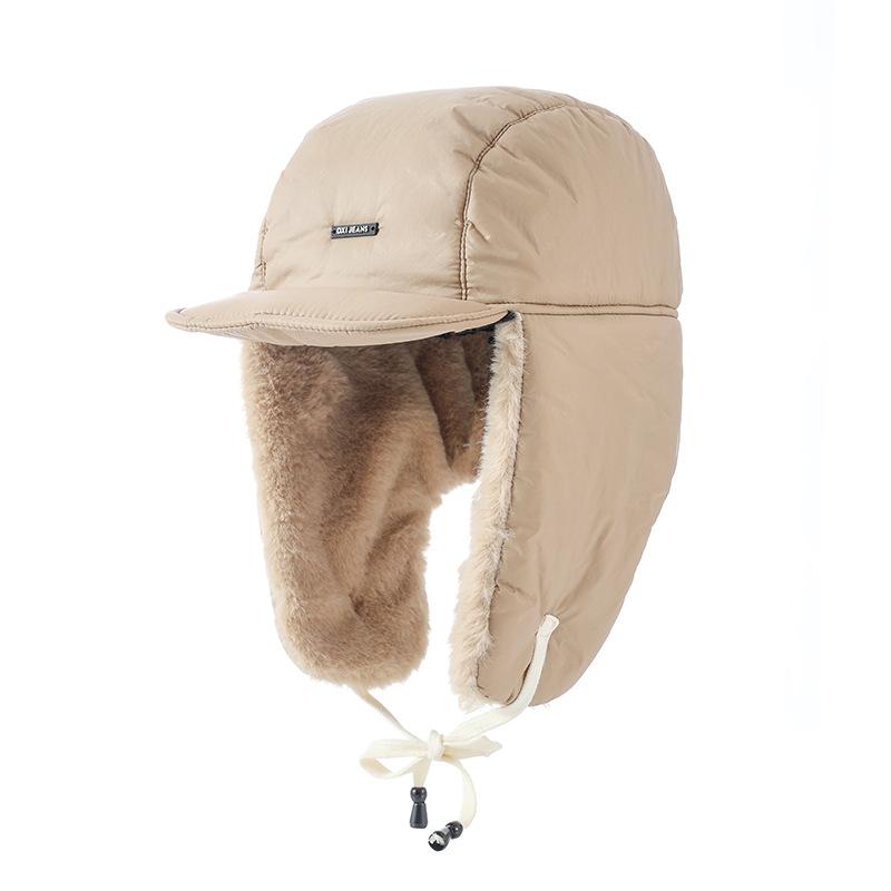 New Winter Retro Plush Lei Feng Hat Outdoor Cycling Windproof and Warm Hat Versatile Plush Northeast Ear Protection Cotton Hat
