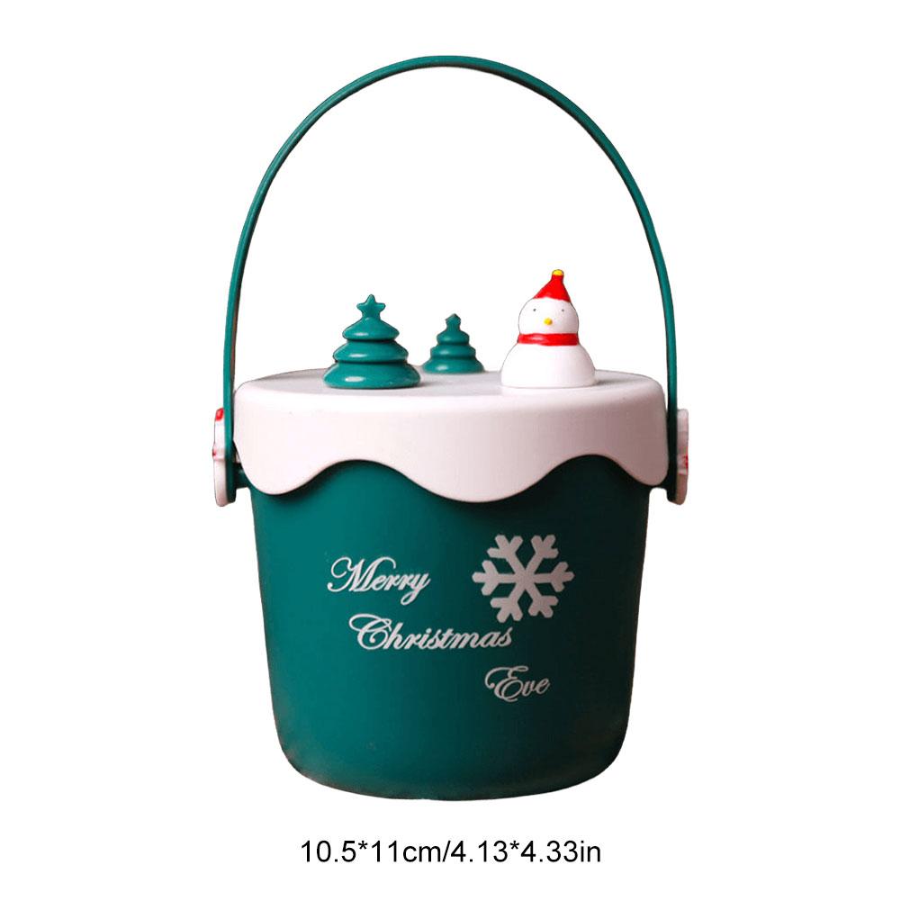 Weihnachts-Süßigkeitenbehälter mit Griff, Goody Buckets, Mehrzweck-Geschenkbox für Festivals, Weihnachten, Winterferien, Partyzubehör