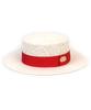 White Red Line Panama Hat