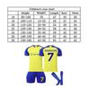 Kids Ronaldo Football Jersey Set ANUTETOUNI® Yellow Polyester Youth Soccer Uniform Short Sleeve Shirt + Shorts