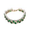 Green Diamond Copper Bracelet Women'S Niche Zircon Jewelry Temperament Jewelry