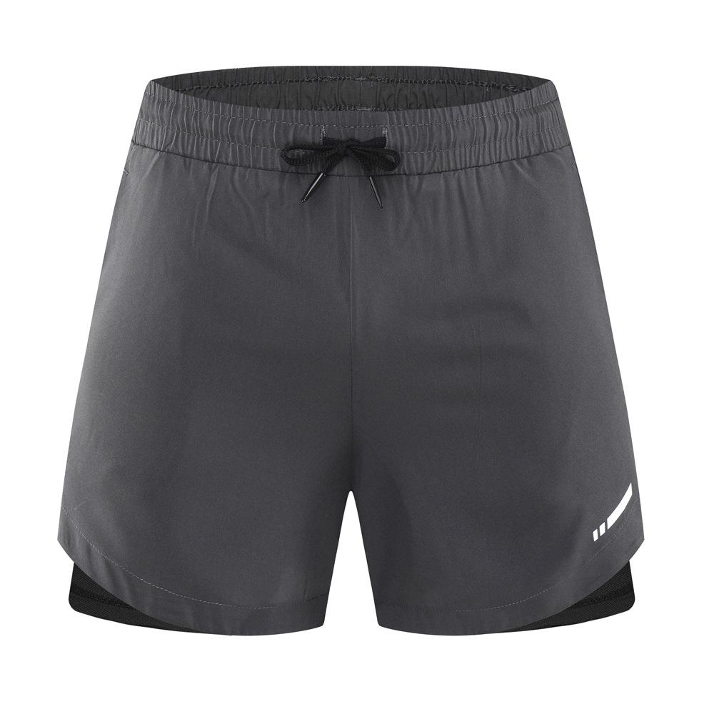 

Мужские двухслойные быстросохнущие спортивные шорты - Защита от просвечивания, для баскетбола и бега XL темно-серого