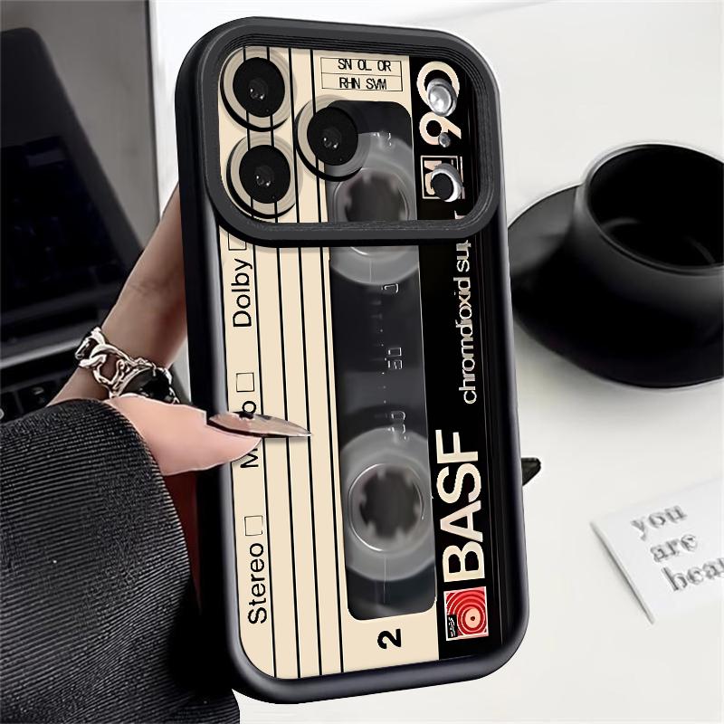 Tape Print Handyhülle für iPhone Air 16e 17 16 15 14 Pro Max 13 12 Pro 15 16 14 Plus Stoßfestes Silikon Weiche TPU-Hülle