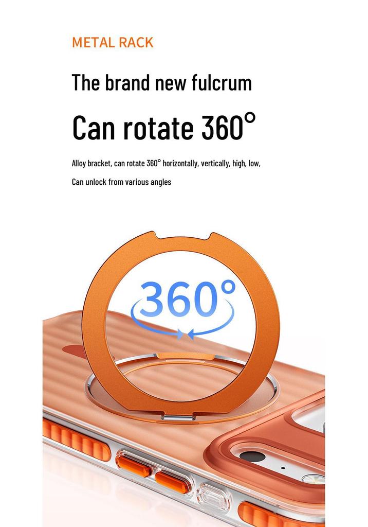 360° drehbarer Metallständer Magnetische Hülle für iPhone 17 Pro Max