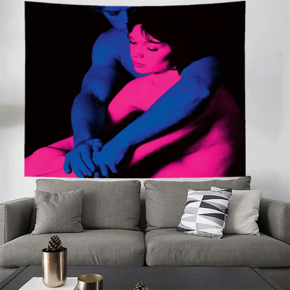 TV Girl Who Really Cares Poster Wall Decor Tapestry Hippie Couple Lover Meme Tapestry Aesthetic Bedroom Decoration Paintings