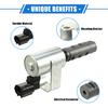 Variable Valve Timing Solenoid Compatible for Subaru Baja Turbo 2.5L H4 - Gas 2004-2006, Durable Metal Silver Tone Control VVT Solenoid Valve