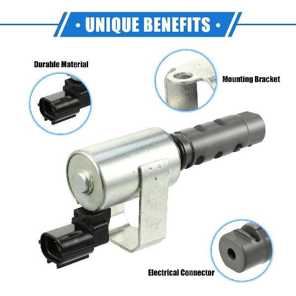 Variable Valve Timing Solenoid Compatible for Subaru Baja Turbo 2.5L H4 - Gas 2004-2006, Durable Metal Silver Tone Control VVT Solenoid Valve