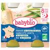Babybio - Kleines Babyglas Gute Nacht Pastinake Grüne Bohnen Reis - Bio - 2x200g - Ab 8 Monaten