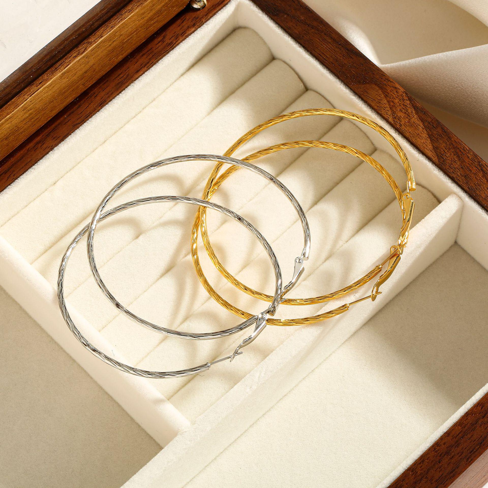 

Exquisite Textured Twisted Wire Titanium Steel Ear Cuffs for Men and Women