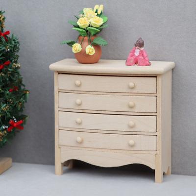 1:12 Doll House Bedroom Furniture Dollhouse Miniature Bedside Table Series Storage Cabinet Drawers Model Decor Toy Accessories