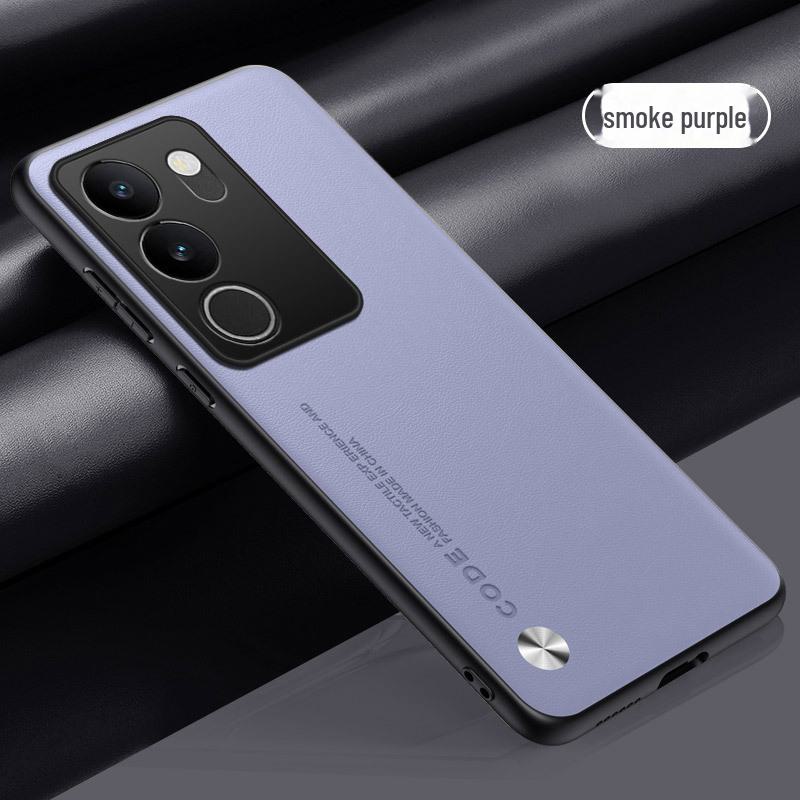 New Protective Cover for Vivos17Pro, S16e, S15, and S12 with Kevlar Anti-fall Feature In Official Plain Leather Design.