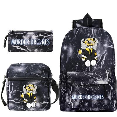 Murder Anime Peripheral Printed Children's School Bag Set Cross-border Leisure Student Backpack Three-piece Set