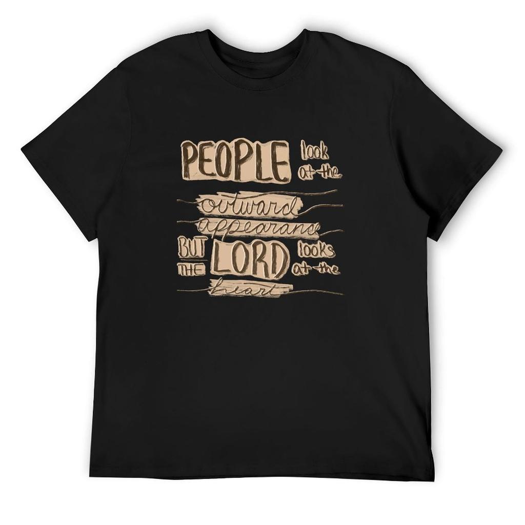 1 Samuel 16:7 T-Shirt boys animal print graphics new edition quick drying mens designer clothes