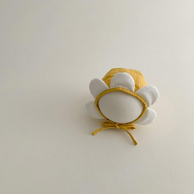 Novorozenecká čepice Ins roztomilá sluneční květinová čepice pro batole Chlapeček Holčička Jaro Léto Větruodolná čepice pro kojence 3-16 měsíců