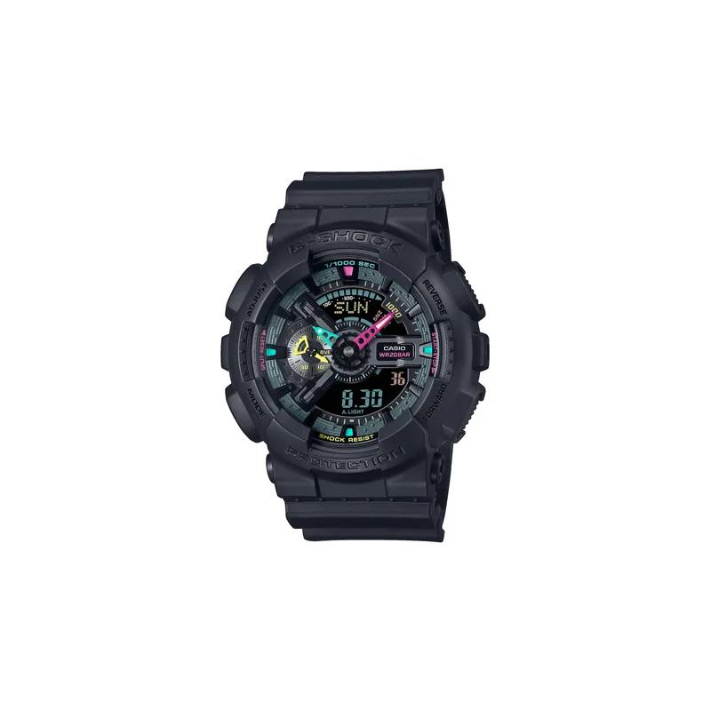 

Casio GA-100 Series 200M Waterproof Quartz Movement Resin Strap Watch Unisex Watches Black GA-100MF-1A Black Dial